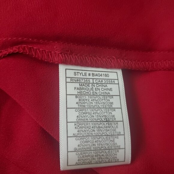 Bb Dakota womens blouse Size medium Red color sleeveless ruffle new $ 78 - Picture 12 of 15